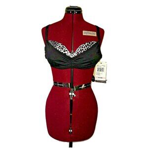 Coco Reef Diva Power Bikini Top 32/34D Underwire Harmony Mix Animal Print